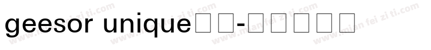 geesor unique字体字体转换